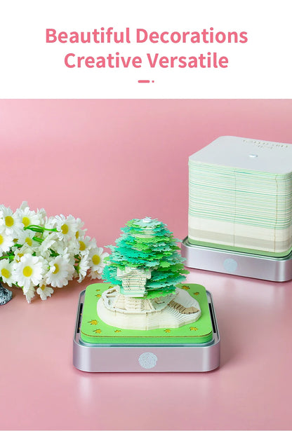 3D Omoshiroi Block Memo Pad Notepads Magical Calendar Magic Castle Sakura Tree Sticky Note Luxury Novelty Gift Items
