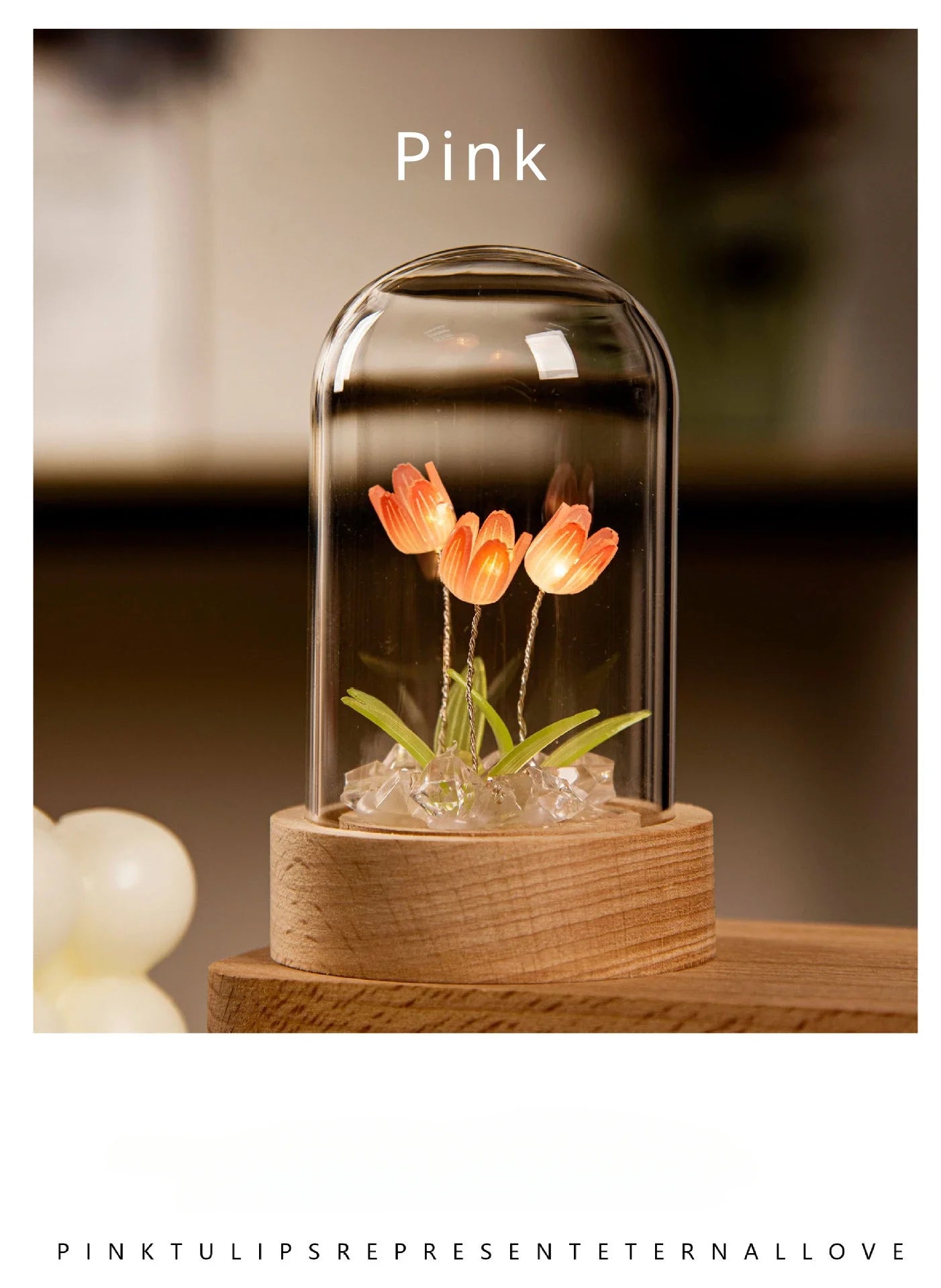 Tulip Night Light Tulip Flower Table Lamp DIY Simulation Tulip LED Night Light Handmade Bedside Light Christmas New Year Gift