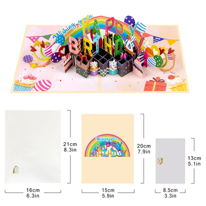3D Pop-Up Cards Flowers Birthday Card Anniversary Gifts Postcard Maple Cherry Tree Wedding Invitations Greeting Cards