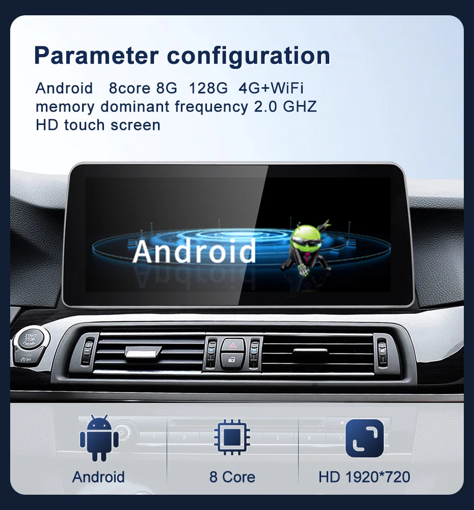 2024 New ID6 ID7 ID8 UI 12.3inc Android System Wireless Carplay AUTO For BMW 5Series F10 F11 CIC NBT Car Video Players GPS NAVI