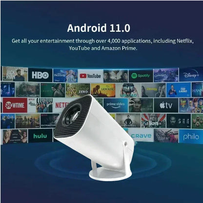 P30 Smart Mini Projector Android 11 WiFi6 Support 4K 1080P BT5.0 Projector 1280*720P Home Cinema Portable Projector