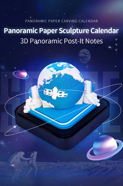 Omoshiroi Block 3D Memo Pads Calendar Advent Sticky Note Pad Calendar 2025 Led Paper Cubes Offices Scrapbooking Christmas Gift