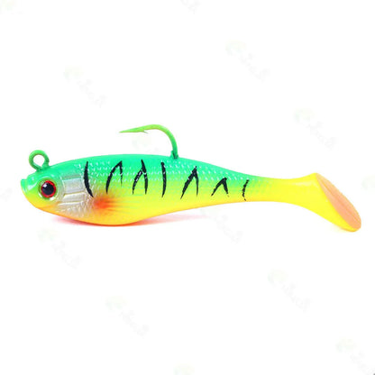 Sea Fishing Jigs Head Silicone Soft Bait 8cm-10g T tail Wobbler Fishing Lure Artificial Rubber Bait Swimbait Fishing Tackle