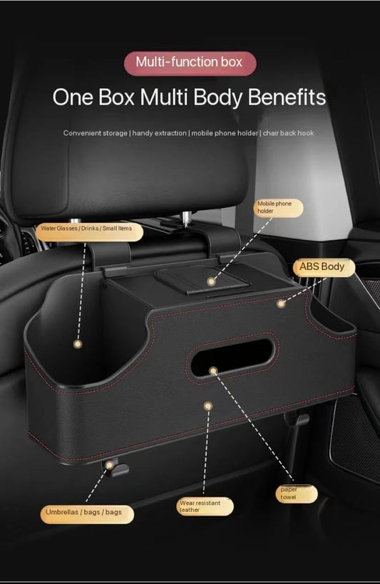 Baby Bottle Holder Car Seat Headrest Drink Cup Holder Rear Seat Kids Watching Movie Phone Holder Tissue Box Hanging Toys Hook