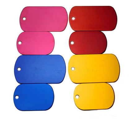 20Pcs Pet Id Dog Tag Aluminum Military Army ID Tag Name Blank Dog Tags Pendant Customized Logo laser Personalized engraving text
