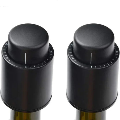 Bouchons de bouteille de vin, bouchons de vin réutilisables, conservateur de vin sous vide avec enregistrement de l'échelle de temps, bouchons de pompe à vide Wine Savers