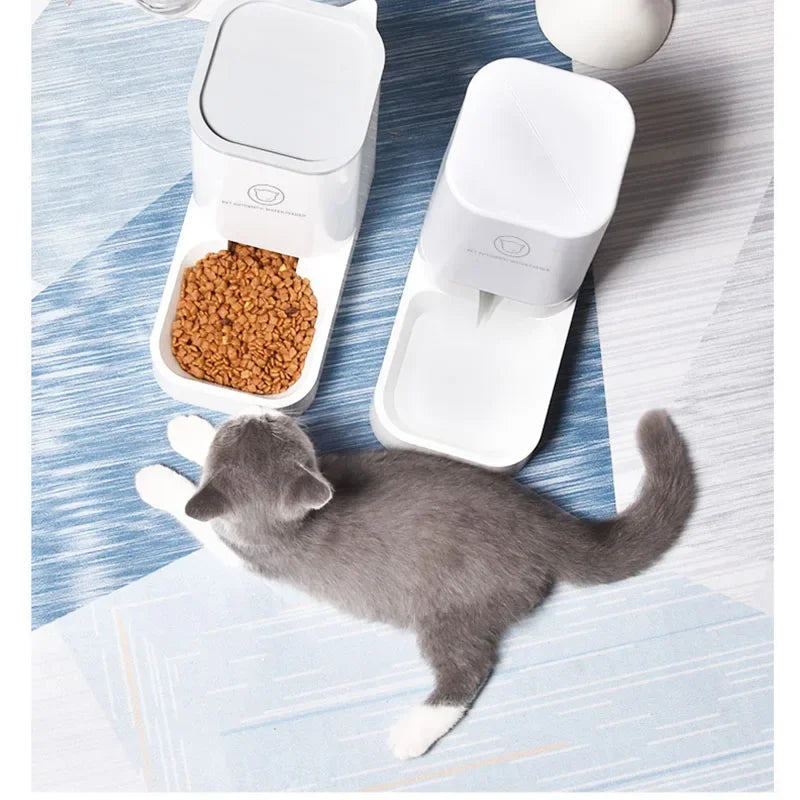 Comedero automático para gatos y perros, dispensador automático de agua, práctico para viajes de corta distancia, gran capacidad, para gatos