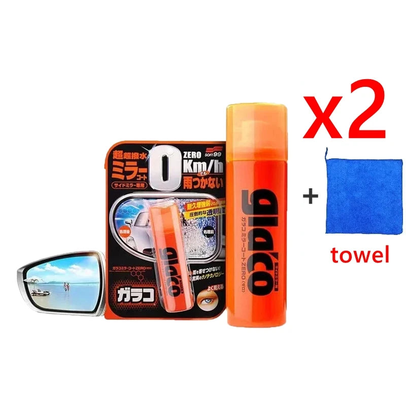 Soft99 Glaco Car Rearview Mirror Glass Water Repellent JDM Efficient Glass Hydrophobic Coating Anti-rain Treatment for Car Glass