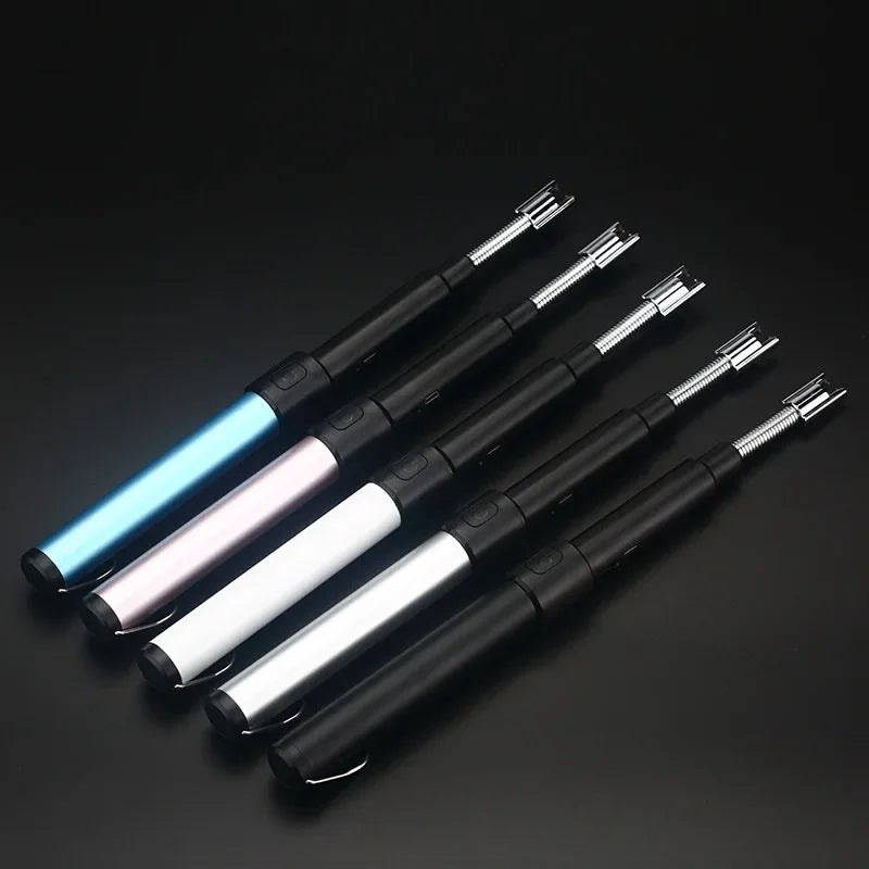 Ultra long telescopic arc ignition gun, kitchen extended igniter, outdoor barbecue camping, cross-border pulse lighter,windproof