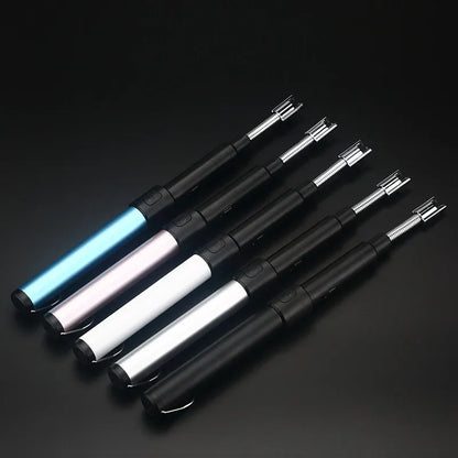 Ultra long telescopic arc ignition gun, kitchen extended igniter, outdoor barbecue camping, cross-border pulse lighter,windproof