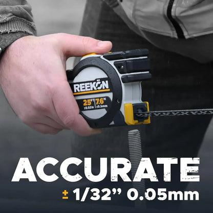 T1 Tomahawk Digital Tape Measure - Professional Accurate Measuring Tool, Green Laser, E-Paper Measuring List Measurements Shared