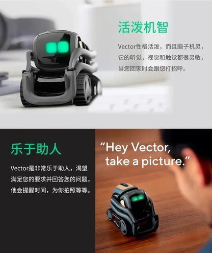 Smart Vector 2.0 Robot Electronic Pet Sequence Emotional Ai Robot Machine Weather Alarm Clock 1080p Robots Desktop Ai Pets Toys