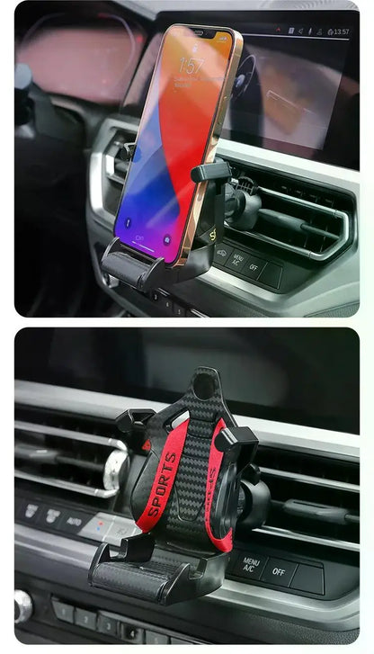 Racing Seat Design Car Phone Holder Mount Stand Suction Cup Smartphone Mobile Cell Support in Car Bracket for IphoneSamsung Mi