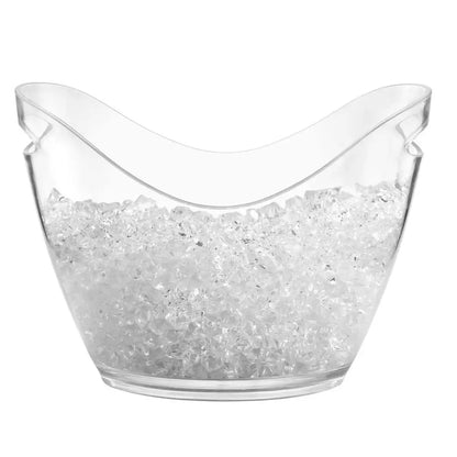 4L/8L Clear Plastic Ice Bucket or Champagne Bottles Ice Cooler Bar Decor for Home Kitchen Bar Cafe Use
