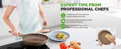 Nutrichef 22-Piece Maroon Marble Non-Stick Cookware Bakeware Set Professional Home Kitchen Collection with Multi-Sized Pot Pans
