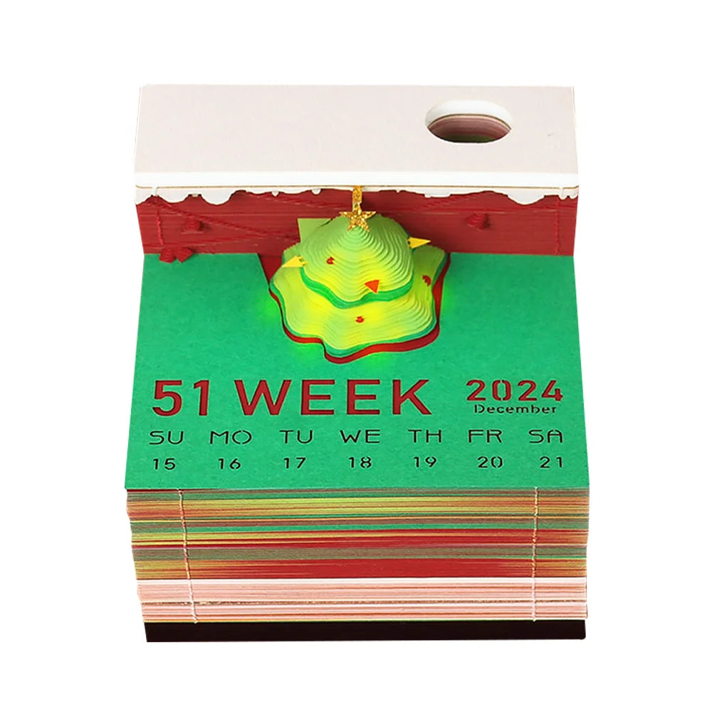 Table Calendar Tear Off Sticky Note Omoshiroi Block Custom 3D Memo Pad Notepad Christmas Funny Novelty Gifts For Children Kids