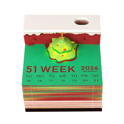 Table Calendar Tear Off Sticky Note Omoshiroi Block Custom 3D Memo Pad Notepad Christmas Funny Novelty Gifts For Children Kids