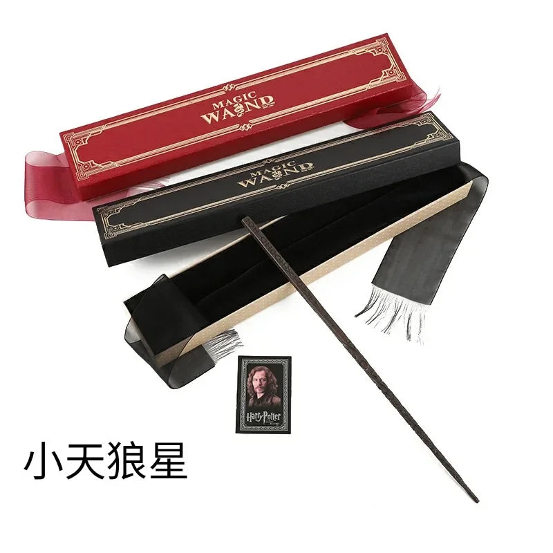 21styles Harry Magic Wand with Hot Stamping Ribbon Box Character Cards Resin Material Cosplay Hermione Prop Voldemort Potter Toy