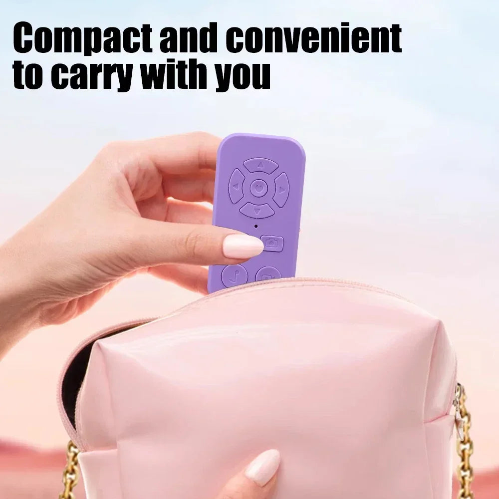 Rechargeable Bluetooth Remote Control Protable Self-Timer Camera Stick Shutter Button Wireless Controller for IPhone Samsung