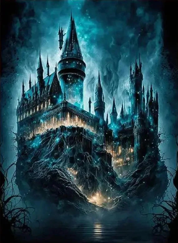 5d Diy Diamond Art Painting Kits Harry Potter Hogwarts Castle Moon Embroidery Jewelry Home Decor Cross Stitch Cartoon Kids Gift