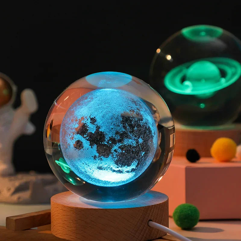 3D Pokemon Crystal Poke Ball Figure Toys 5CM Mimikyu Planet Axolotl Night Light LED Lamp Base Gift for Kid Adult