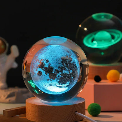 3D Pokemon Crystal Poke Ball Figure Toys 5CM Mimikyu Planet Axolotl Night Light LED Lamp Base Gift for Kid Adult