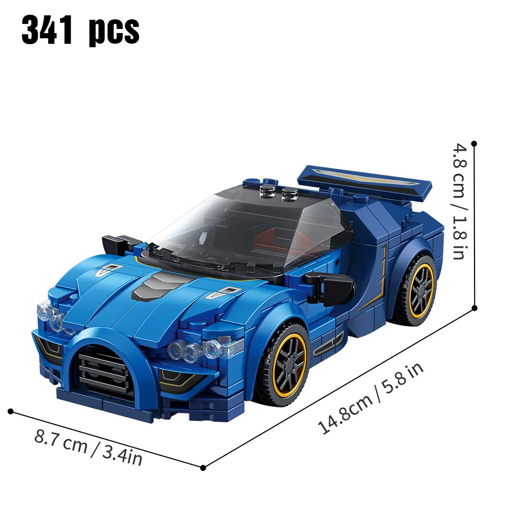Speed Champions Series Racing Sports Vehiclea Technique Car Supercar Building Blocks Set Bricks Classic MOC Model Toys For Kids