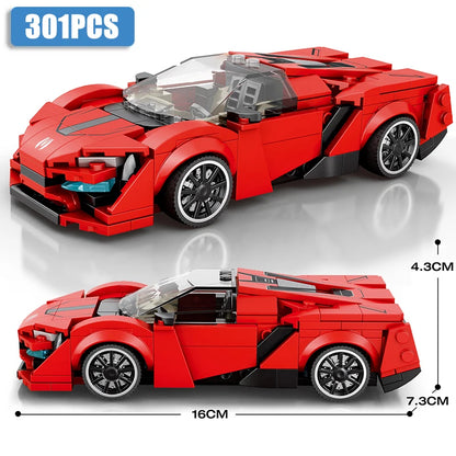 Speed Champions Series Racing Sports Vehiclea Technique Car Supercar Building Blocks Set Bricks Classic MOC Model Toys For Kids