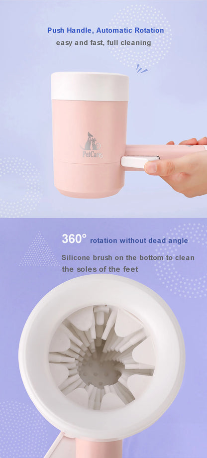 Automatic Pet Dog Foot Washer Cleaner Brush Soft Silicone needle Dog Paw Wash Cleaner Cup Paw Washing Cup Washer for Dogs Cats