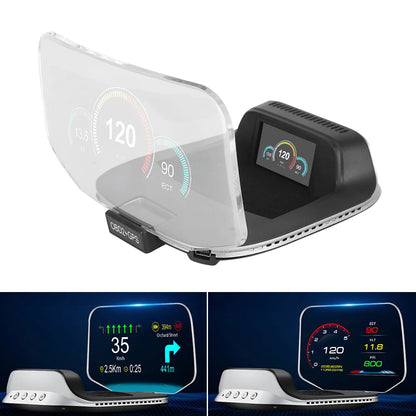C3 12V Car HUD OBD2 Head Up Display GPS Navigation Digital Speedometer On Board Computer Projector OBD 2 Scanner Test Cartronics