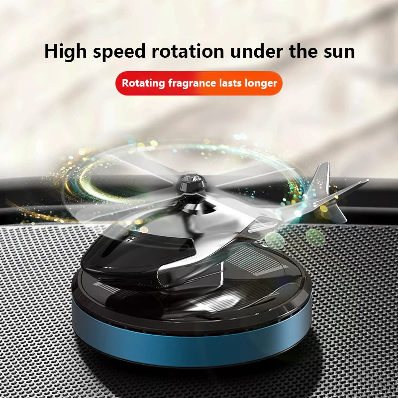 Solar Car Air Freshener Helicopter Propeller Fragrance Diffuser Flavoring Original Perfume Ornament Interior Decor Accessories