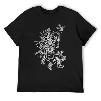 Aztec Quetzalcoatl Drawing \t T-Shirt quick-drying anime clothes graphics mens shirts graphic tee