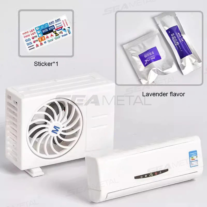 SEAMETAL Car Perfume Diffuser Solar Mini Air Conditioner Decorative Air Freshener Air Outlet Car Aromatherapy Fragrance Tablet