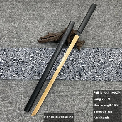 Tai Sword Katana Oriental Draw Sword with Sheath Tang Hengdao Wooden Sword Ancient Style Children's Toy Bamboo Wooden