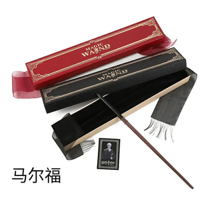 21styles Harry Magic Wand with Hot Stamping Ribbon Box Character Cards Resin Material Cosplay Hermione Prop Voldemort Potter Toy