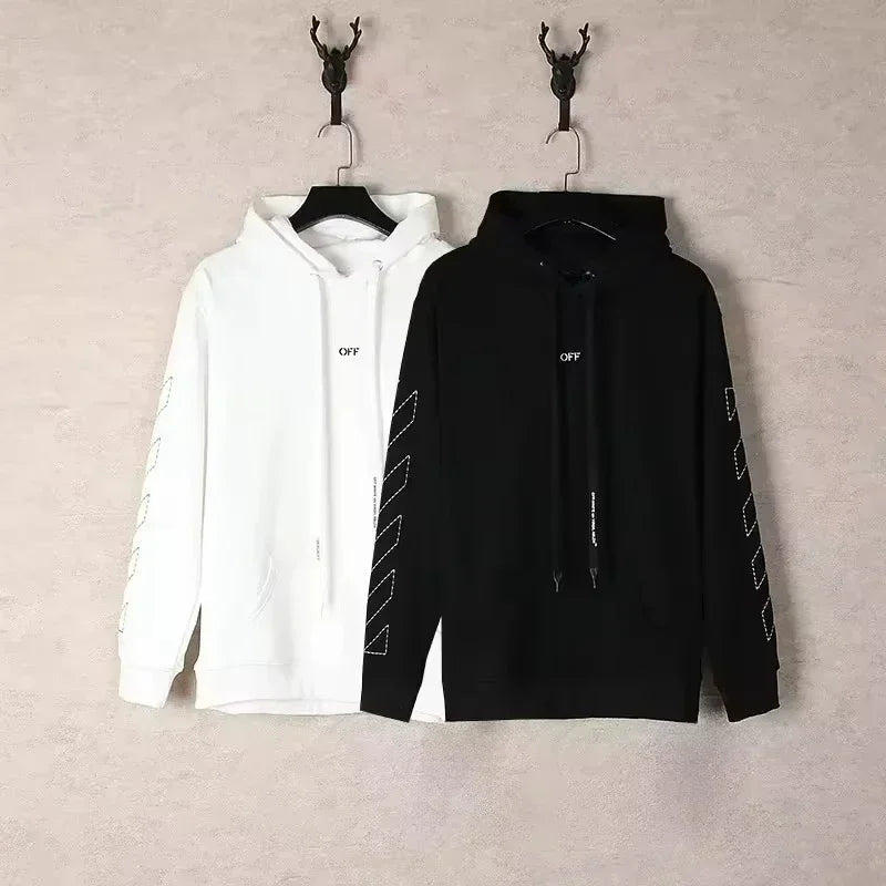 2025 Pullover Hoody Sweatshirt Trendy Men's Women's Kid's Hooded Sweatshirt Casual Autumn/winter Style Arrow Zebra Line