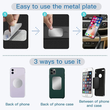 Universal Thin Metal Plate For Magnetic Car Phone Holder Iron Sheet Sticker Disk For Mobile Phone Magnet Holder Mount Stand