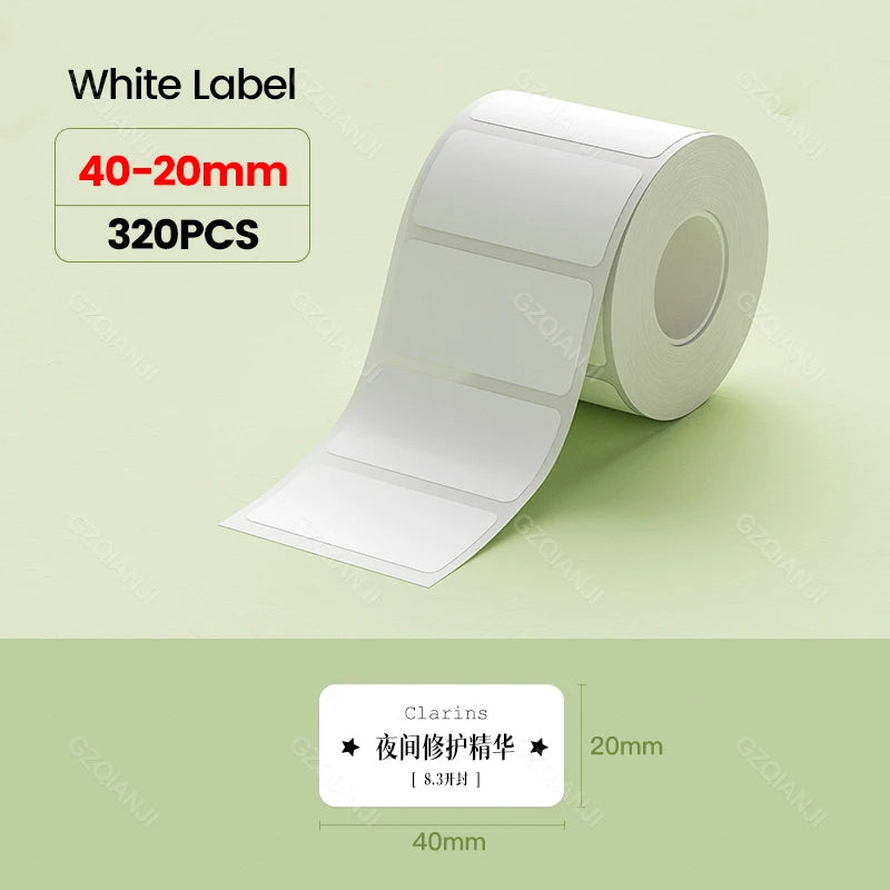 5 Rolls Niimbot Thermal Papel For B21 B1 Printer Home Office Labels Roll Colorful Adhesive Paper Square Printable Sticker Papers