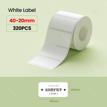 5 Rolls Niimbot Thermal Papel For B21 B1 Printer Home Office Labels Roll Colorful Adhesive Paper Square Printable Sticker Papers