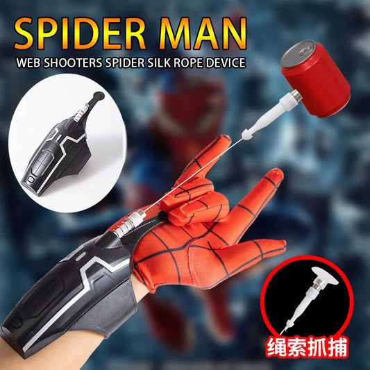 2024 Fully Automatic Spider-man: Far From Home Spiderman Web Shooters Spider Silk Rope Device Cosplay Props Toy Christmas Gift