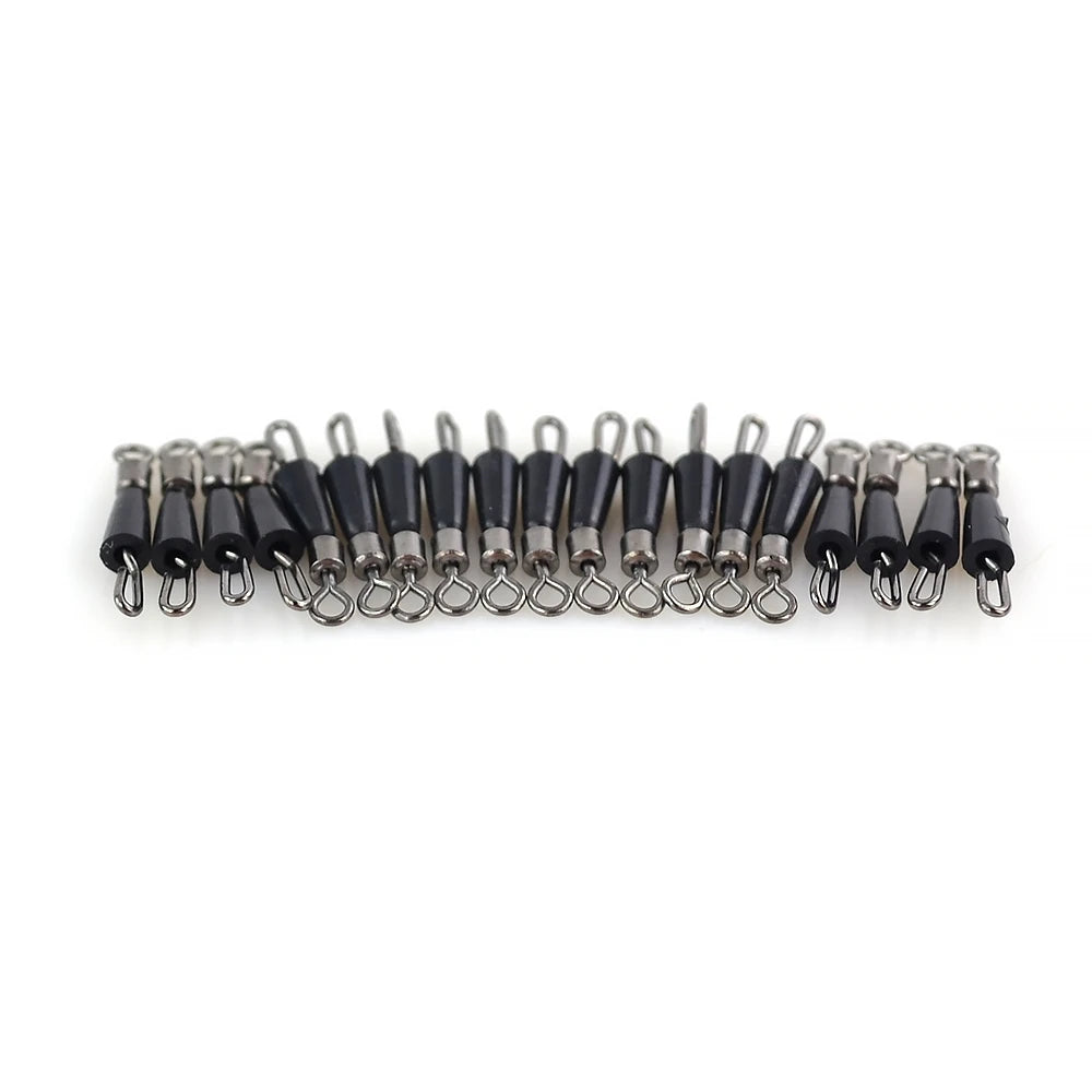 20pcs Fishing Swivels Snap Quick Change Swivel for Feeder Fishing Sea Fishing Accessories
