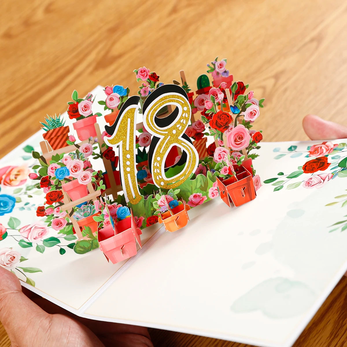 Tarjeta de aniversario emergente con números 1, 10, 28, 21 y 30 en 3D para cumpleaños, bodas