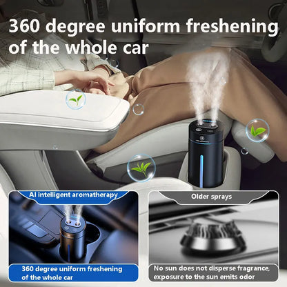 Vehicle Humidifier H2O Ultrasonic Spray 200ML Smart Work Usb 1500mah Wireless Perfume Aroma Diffuser Visable Dual Humidification
