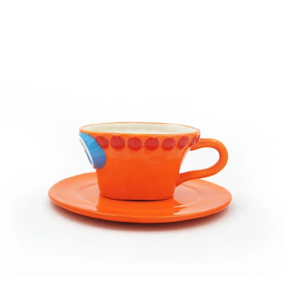 Anime ONE PIECE Creative Ceramic Mug Cute Luffy Office Coffee Cup Children's Breakfast Milk Cup Kawaii 400ml Water Cup Kids Gift