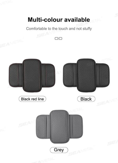 SEAMETAL Car Arm Rest Cover Cushion Wear-Resistant Center Console Box Protector Anti Slip Armrest Box Pad with Storage Pocket