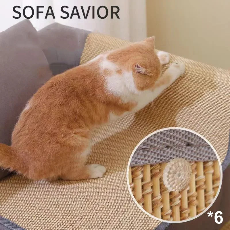 Anti Cat Scratch Sofa Protection Artifact Scratch Board Pad Cat Paws Sharpen Mats Send Nail Fixed Cat Toys