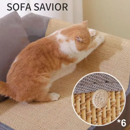 Anti Cat Scratch Sofa Protection Artifact Scratch Board Pad Cat Paws Sharpen Mats Send Nail Fixed Cat Toys