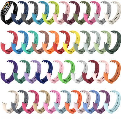 Silicone Strap For Xiaomi Smart Band 8 NFC Solid Bracelet Replacement Wristband Mi band 8 Waterproof Sport Watchband Accessories