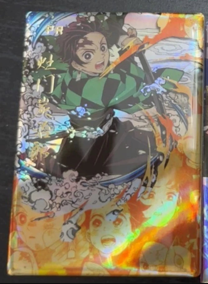 Anime Demon Slayer Kamado Tanjirou Kochou Shinobu Kanroji Mitsuri Iguro Obanai Collection Cards Christmas Birthday Gifts Toys