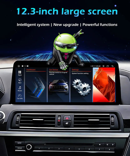 Android 14 Wireless CarPlay For BMW 5 Series F10 F11 2011 - 2017 CIC NBT System Car Radio Multimedia Video Player Navigation GPS